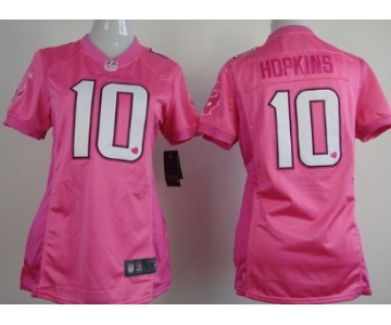 Nike Houston Texans #10 DeAndre Hopkins Pink Love Womens Jersey