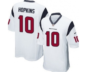 Nike Houston Texans #10 DeAndre Hopkins White Game Kids Jersey