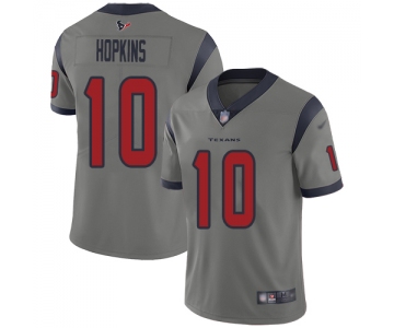 Nike Texans #10 DeAndre Hopkins Gray Men's Stitched NFL Limited Inverted Legend Jersey