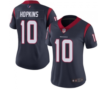 Texans #10 DeAndre Hopkins Navy Blue Team Color Women's Stitched Football Vapor Untouchable Limited Jersey