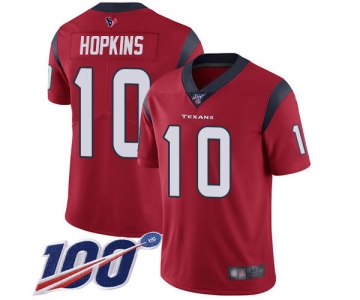 Texans #10 DeAndre Hopkins Red Alternate Men's Stitched Football 100th Season Vapor Limited Jersey