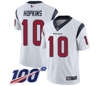 Texans #10 DeAndre Hopkins White Men's Stitched Football 100th Season Vapor Limited Jersey