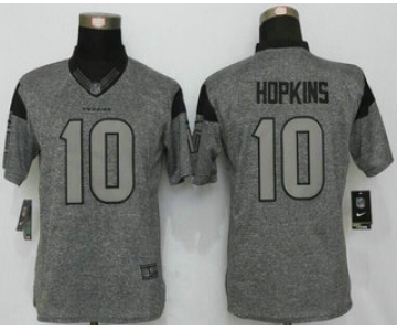Women's Houston Texans #10 DeAndre Hopkins Nike Gray Gridiron NFL Gray Limited Jersey
