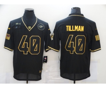 Men's Arizona Cardinals #40 Pat Tillman Black Gold 2020 Salute To Service Stitched NFL Nike Limited Jersey