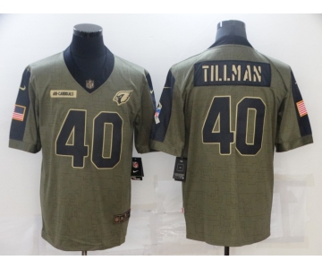 Men's Arizona Cardinals #40 Pat Tillman Nike Olive 2021 Salute To Service Retired Player Limited Jersey