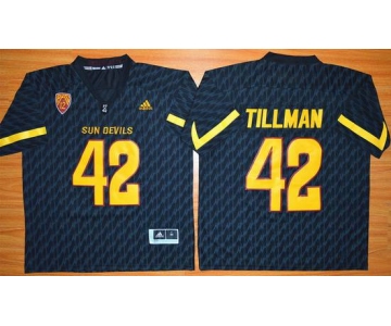Men's Arizona State Sun Devils #42 Pat Tillman Black Desert Ice 2015 College Football Jersey