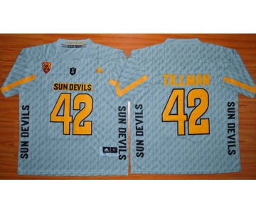 Men's Arizona State Sun Devils #42 Pat Tillman Gray Desert Ice 2015 College Football Jersey