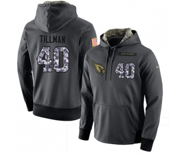 NFL Men's Nike Arizona Cardinals #40 Pat Tillman Stitched Black Anthracite Salute to Service Player Performance Hoodie
