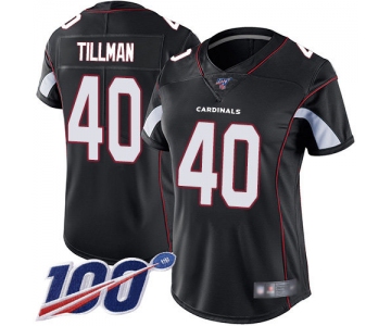 Nike Cardinals #40 Pat Tillman Black Alternate Women's Stitched NFL 100th Season Vapor Limited Jersey