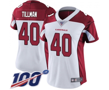 Nike Cardinals #40 Pat Tillman White Women's Stitched NFL 100th Season Vapor Limited Jersey