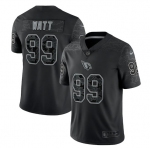Men's Arizona Cardinals #99 J.J. Watt Black Reflective Limited Stitched Football Jersey
