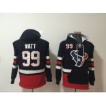 Men's Houston Texans #99 J.J. Watt NEW Navy Blue Pocket Stitched NFL Pullover Hoodie