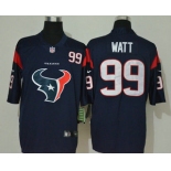 Men's Houston Texans #99 J.J. Watt Nav Blue 2020 NEW Team Logo Number Vapor Untouchable Stitched NFL Nike Limited Jersey