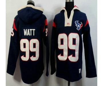 Men's Houston Texans #99 J.J. Watt Navy Blue Team Color 2015 NFL Hoody