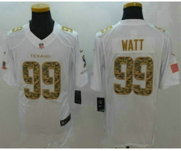 Men's Houston Texans #99 J.J. Watt White Salute To Service Stitched NFL Nike Limited Jersey