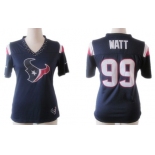 Nike Houston Texans #99 J.J. Watt 2012 Blue Womens Field Flirt Fashion Jersey