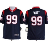 Nike Houston Texans #99 J.J. Watt Blue Game Jersey