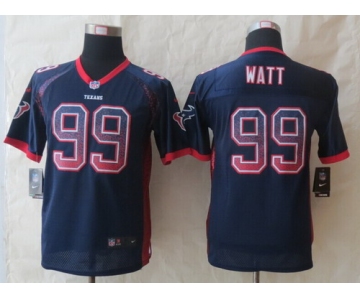 Nike Houston Texans #99 J.J. Watt Drift Fashion Blue Kids Jersey