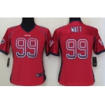 Nike Houston Texans #99 J.J. Watt Drift Fashion Red Womens Jersey