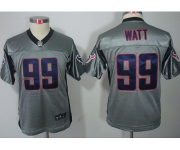 Nike Houston Texans #99 J.J. Watt Gray Shadow Kids Jersey