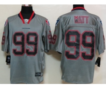 Nike Houston Texans #99 J.J. Watt Lights Out Gray Elite Jersey