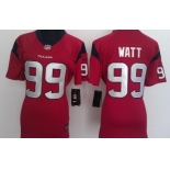 Nike Houston Texans #99 J.J. Watt Red Game Womens Jersey