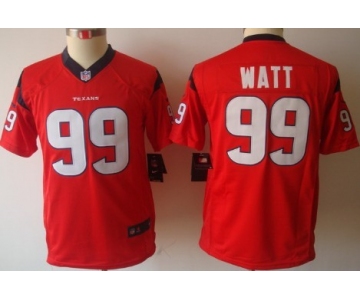 Nike Houston Texans #99 J.J. Watt Red Limited Kids Jersey
