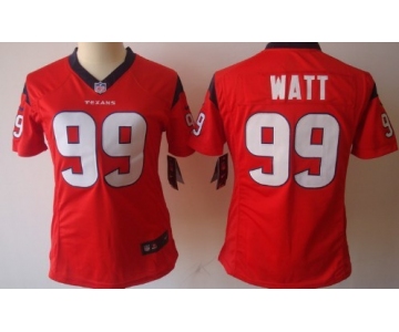 Nike Houston Texans #99 J.J. Watt Red Limited Womens Jersey