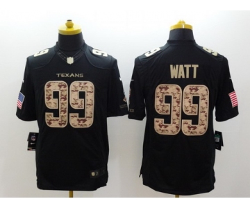 Nike Houston Texans #99 J.J. Watt Salute to Service Black Limited Kids Jersey