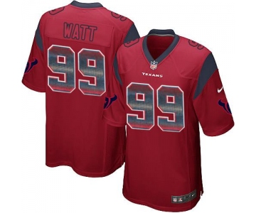 Nike Texans #99 J.J. Watt Red Alternate Men's Stitched NFL Limited Strobe Jersey