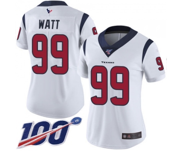 Nike Texans #99 J.J. Watt White Women's Stitched NFL 100th Season Vapor Limited Jersey