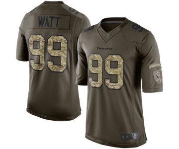 Texans #99 J.J. Watt Green Men's Stitched Football Limited 2015 Salute to Service Jersey