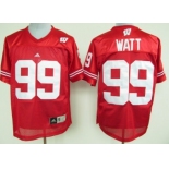 Wisconsin Badgers #99 J.J. Watt Red Jersey