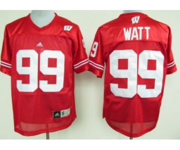 Wisconsin Badgers #99 J.J. Watt Red Jersey