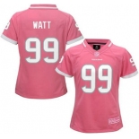 Women's Houston Texans #99 J.J. Watt Pink Bubble Gum 2015 NFL Jersey