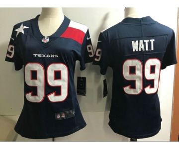 Women's Nike Houston Texans #99 J.J. Watt Navy Blue Stitched NFL 2018 Vapor Untouchable Limited Jersey