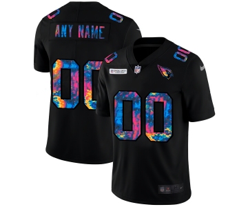 Arizona Cardinals Custom Men's Nike Multi-Color Black 2020 NFL Crucial Catch Vapor Untouchable Limited Jersey