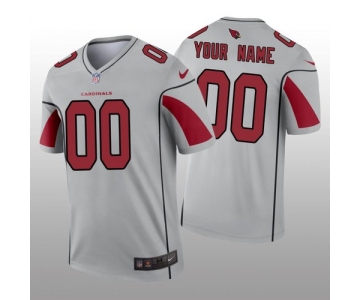 Men's Arizona Cardinals Custom Silver Inverted Legend Jersey