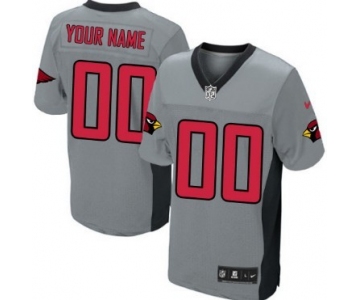 Men's Nike Arizona Cardinals Customized Gray Shadow Elite Jersey