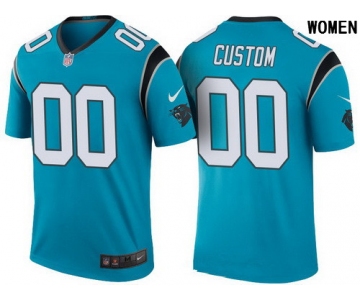 Women's Carolina Panthers Blue Custom Color Rush Legend NFL Nike Limited Jersey
