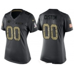 Women's Carolina Panthers Custom Anthracite Camo 2016 Salute To Service Veterans Day NFL Nike Limited Jersey