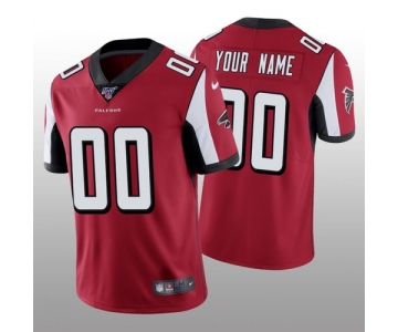 Men's Atlanta Falcons Custom Red Vapor Limited 100th Season Jersey