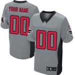 Men's Nike Atlanta Falcons Customized Gray Shadow Elite Jersey