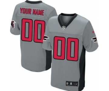 Men's Nike Atlanta Falcons Customized Gray Shadow Elite Jersey