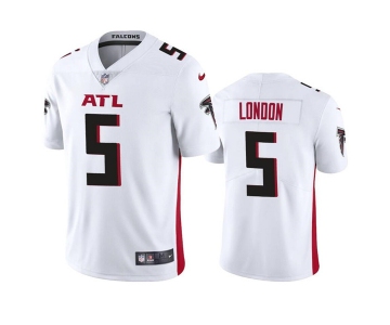 Men's Atlanta Falcons #5 Drake London White Vapor Untouchable Limited Stitched Jersey
