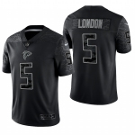Men's Womens Youth Kids Atlanta Falcons #5 Drake London Black RFLCTV Limited Nike Jersey