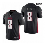 Men Atlanta Falcons #8 Kyle Pitts Black 2021 Draft Jersey