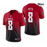 Men Atlanta Falcons #8 Kyle Pitts Red 2021 Draft Jersey