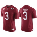 Men's Alabama Crimson Tide #3 Calvin Ridley Red 2017 Championship Game Patch Stitched CFP Nike Limited Jersey
