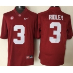 Men's Alabama Crimson Tide #3 Calvin Ridley Red College Football Nike Jersey